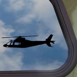  Agusta A109 Helicopter Black Decal Truck Window Sticker 