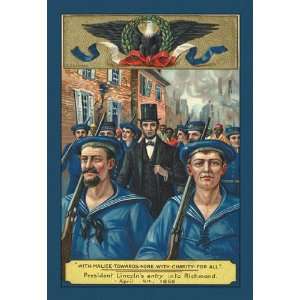  President Lincolns Entry into Richmond 12x18 Giclee on 