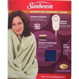  Sunbeam Micro Plush Warming Throw Blanket   Red