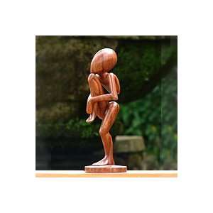  NOVICA Wood statuette, Single Prop Yoga