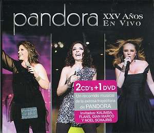 Pandora   XXV Años   En Vivo   2 CDs + DVD   Kalimba, Flans, Gian 