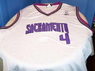   Sacramento Kings #4 REEBOK NBA White Basketball JERSEY New XXL 2X