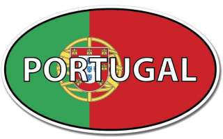 Portugal Oval Euro Flag Wall Window Car Vinyl Sticker Decal Mural 