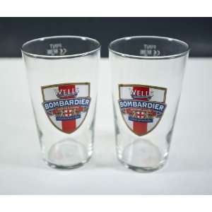  Wells Bombardier Beer Pint Glass  Set of 2 Glasses 