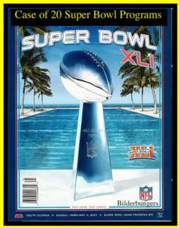 Lot 20 Super Bowl XLI Game Program Colts Bears Football  
