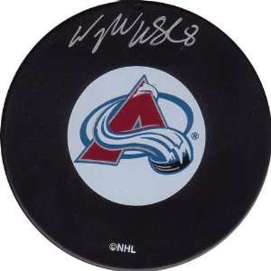  Wojtek Wolski Colorado Avalanche Autographed Hockey Puck 