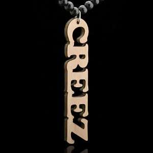  Wooden Bead CREEZ Abbreviation Message Necklace Jewelry