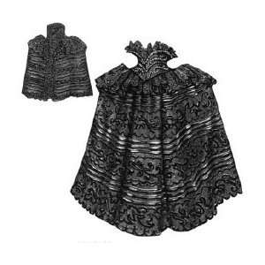  1893 Bourdon Lace Cape Pattern 