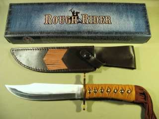 ROUGH RIDER RR850 13 BOWIE KNIFE LEATHER SHEATH FRINGE BOX  