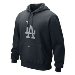 Los Angeles Dodgers Nike Tackle Twill Black Hooded Fleece 