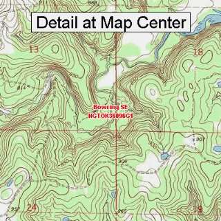 USGS Topographic Quadrangle Map   Bowring SE, Oklahoma (Folded 