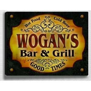  Wogans Bar & Grill 14 x 11 Collectible Stretched 