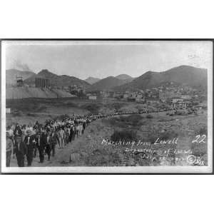  Marching,Lowell,AZ,Deportation,IWWs,1917,copper smelter 