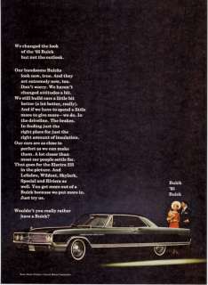 1965 Buick Electra 225 Close to Perfect print ad  