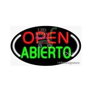  Open Abierto Neon Sign 17 Tall x 30 Wide x 3 Deep 