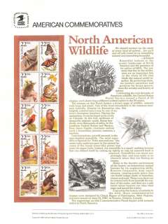 282 86 N. American Wildlife #2286 2335 Stamp Panels  