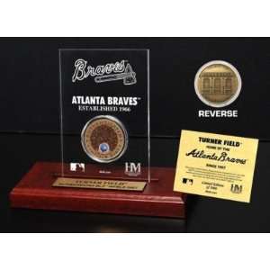 Turner Field Infield Dirt Coin Etched Acrylic