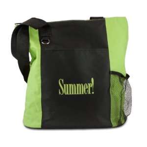  Summer Black and Lime Green Tote with Side Pocket for 