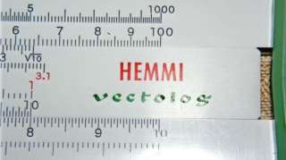 SUN Hemmi SLIDE RULE VECTOLOG 13.5 LONG JAPAN W CASE  