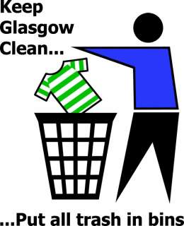 KEEP GLASGOW CLEAN funny football rangers t shirt S 6XL  