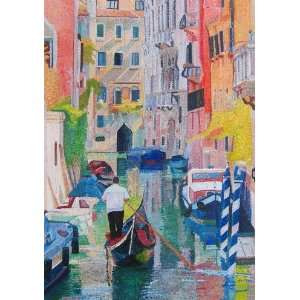  A Canal, Venice, Original Painting, Home Decor Artwork 