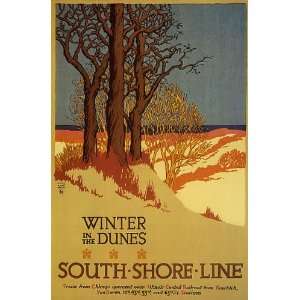 WINTER IN THE DUNES LANDSCAPE SOUTH SHORE LINE CHICAGO ILLINOIS SMALL 