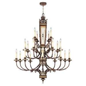   Large Foyer Chandelier Chandelier   Palacial Bronze with Gilded Acce