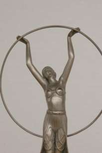 Charles Sykes Art Deco Bronze Hoop Girl Figurine  