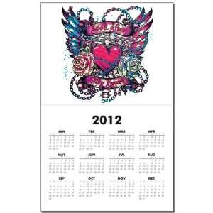  Calendar Print w Current Year Look After My Heart Roses 