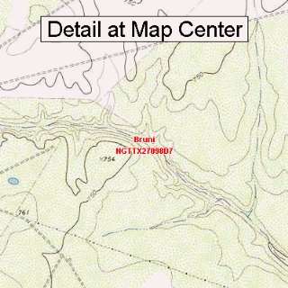  USGS Topographic Quadrangle Map   Bruni, Texas (Folded 