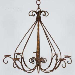 Wrought Iron Braided Candle Chandelier Candelabra   Lighting with 
