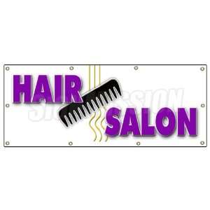   SALON BANNER SIGN styling beauty cuts signs barber haircut Patio