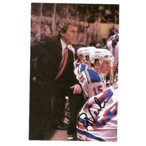  Roger Nielson autographed postcard (New York Rangers 