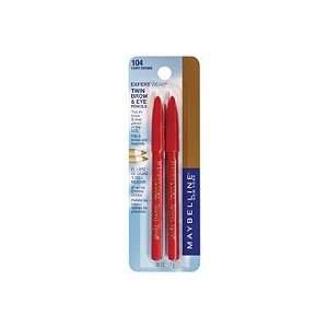  Maybelline Twin Brow & Eye Pencils Light Brown (Quantity 