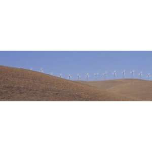 Wind Turbines on a Landscape, Altamont Pass, California, USA 