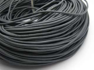 32.8 Feet Grey Round Real Leather Jewelry Cord 2mm  