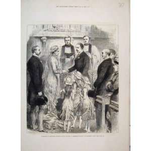  1881 Marriage Baroness Burdett Coutts Bartlet Old Print 
