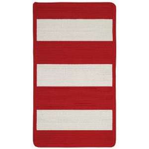  Willoughby Cross Sewn Red/White Braided Polypropylene Rug 