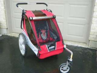 CHARIOT CADDIE TOURING BIKE TRAILER WITH STROLLER HANDLE AND WHEEL 