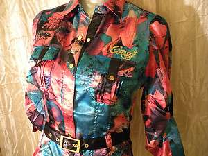 Coogi Cargo Pocket Belted LS Blouse M NWT $88.00  