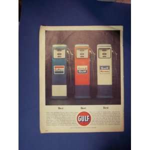  Gulf Gasoline Print Ad. Orinigal 1963 Vintage Magazine Art 