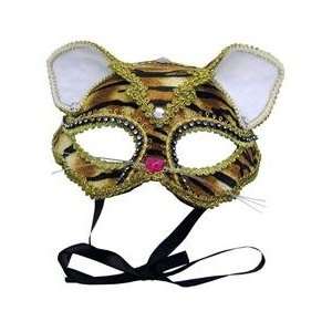 Tiger Mask with Gold Filigree