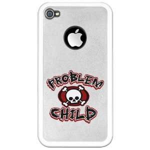  iPhone 4 Clear Case White Problem Child 