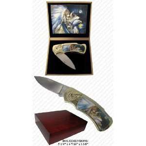 WILD LIFE INDIAN CHIEF Pocket Knife in Box