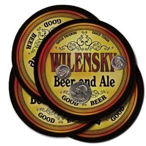  WILENSKY Family Name Beer & Ale Coasters 