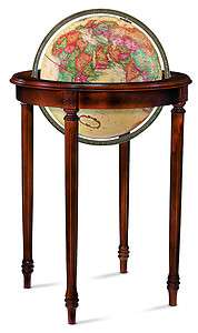 Replogle 16 Regency World Globe, Antique Design, Hardwood Walnut Base 
