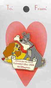   Collection Lady & The Tramp 2004 Valentines Day LE 1500 Pin MOC