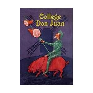  College Don Juan 12x18 Giclee on canvas
