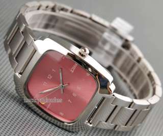 322 Lady Square Pink Special Design Quartz Wrist Watch  