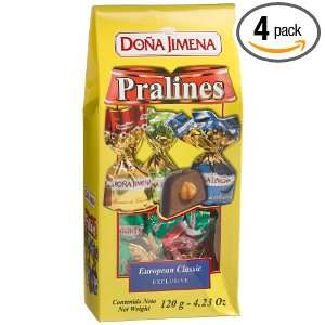 Dona Jimena Assorted Pralines, 4.2 Ounce Boxes (Pack of 4)  